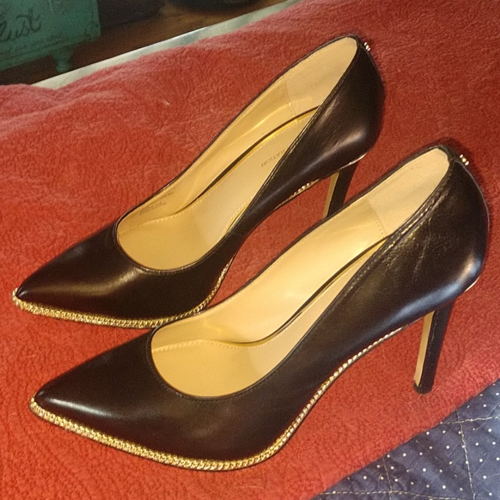 BCBGeneration Harleigh Black Chain Stilletos